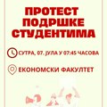 Studenti u blokadi u Kragujevcu pozivaju na protest u ponedeljak ispred Ekonomskog fakulteta