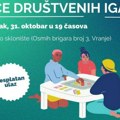 Veče društvenih igara ,,Pobedi brige“ večeras u Vranju