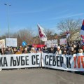 FOTO „Neka ljube se sever i jug“: Dve kolone Nišlija stigle do naplatne rampe i počele blokadu koja će trajati do 21 sat