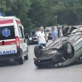 Auto se prevrnuo na krov: Teška saobraćajna nesreća kod Kraljeva: "Prizor je bio užasan, sreća da je vozač ostao živ"