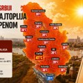 Ćuprija u 15 časova najtoplija u Srbiji sa 41 stepenom, Kragujevac među gradovima sa 39.