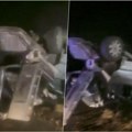 Stravična saobraćajna nesreća kod begeča! Automobil potpuno izlomljen, ostao prevrnut na krovu! (video)