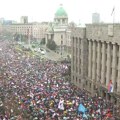 VIDEO: Protest u Beogradu - pogledajte snimke iz vazduha