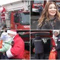 "Ovo je mali doprinos njihovoj posvećenosti": Jakšić uručila novogodišnje paketiće deci vatrogasaca (foto/video)