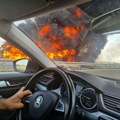 Veliki požar na auto-putu od Niša ka Beogradu, saobraćaj zaustavljen (video)
