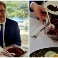 Vučić na doručku sa Žiofreom: Ove višnje služe da zamaskiraju šta sam stvarno jeo (foto)