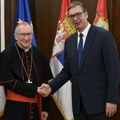 Vučić se sastao s državnim sekretarom Svete stolice kardinalom Pjetrom Parolinom FOTO