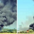 Црн дим покрио Краљево, велики пожар на депонији, хитан апел упућен мештанима (фото)(видео)