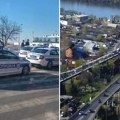 Saobraćajna nesreća na Pančevačkom mostu: Totalni kolaps u smeru ka Borči