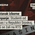 Mašina Dnevnik, 23. 9: Studenti od danas i u Republici Srpskoj, SNS se žali na RTS