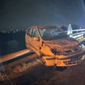 Kolima se zabio u bankinu: Stravična nesreća kod Čačka: Vozilo smrskano, pukom srećom nije sletelo u reku (foto)