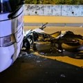 Судар аутобуса и мотоцикла у Новом Пазару, две особе тешко повређене