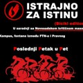 Kritična masa "Istrajno za istinu" u petak kao podrška studentima