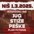 Jug stiže peške, u četvrtak spavaju u Leskovac pa u petak svi za Niš