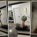 Snima se kako vežba, a onda i pod tušem: Luna Đogani iznenadila sve - šalje poljupce u WC-u i maše u kameru (foto)