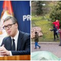 Uprkos snimku, Vučić tvrdi da je student Miloš Pavlović napadnut pesnicama