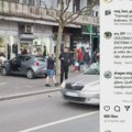 Vozač automobila zakucao se u izlog radnje u centru Beograda, saobraćaj u prekidu (FOTO)