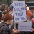 Protest podrške Jeleni Popadić Sumić ispred RTS-a