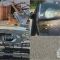 (FOTO) Minirali stenu u centru Kopaonika, kamenje letelo na sve strane, oštećeni automobili