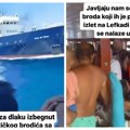 VIDEO Drama na Lefkadi: Za dlaku izbegnut sudar dva broda, među putnicima bilo i turista iz Srbije