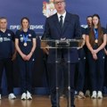 (Foto) Vučić ugostio odbojkašice Srbije nakon bronze na EP: Novi odbojkaški centar spreman za useljenje