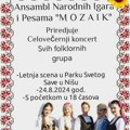 „Mozaik“ organizuje folklorni i pevački nastup uz reviju narodnih nošnji