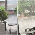 Potop u Lazarevcu! Padao krupan grad, po ulicama reke od pljuska! Sručilo se nevreme, grmljavina se prolama nebom (video)