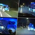 Dečak (12) ukrao viljuškar! Ovako je izgledala policijska potera, begunac oštetio deset parkiranih automobila (foto, video)