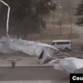 Jak vetar srušio deo šatora poznatih kao 'Ćacilend"