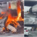 Zapalio se kamion kod Pećinaca: Drama na auto-putu za Zagreb