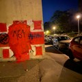 Prefarban mural Draži Mihailoviću u Beogradu, ispisana poruka „antifa“