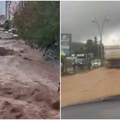 (Видео) Бујица поплавила будву Страдали аутомобили паркирани у кориту реке угрожено више насеља