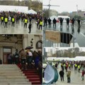 (ВИДЕО) Опозиција кроз Ћациленд у Скупштину, присталице власти их вређале повицима "усташе" и "лопови"