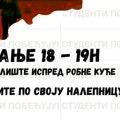Akcija deljenja nalepnica Studenti pobeđuju u sredu u Vranju