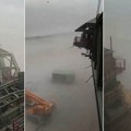 Pao kran na Novom Beogradu: Zastrašujući snimci superćelijske oluje, nevreme urnisalo prestonicu (Video)