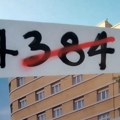 Precrtani broj +384 osvanuo širom Novog Sada (VIDEO)