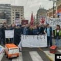 Protest radnika Gradskog saobraćajnog preduzeća u Beogradu