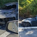 Ostala samo školjka! Ovako izgleda "BMW" zapaljen na Zvezdari: Kamere snimile napadače