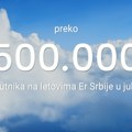 Više od pola miliona putnika na letovima er Srbije u julu