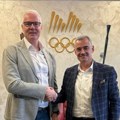 Dejan Tomašević predsednik OKS u poseti Danijelu Dimevskom predsedniku Makedonskog olimpijskog komiteta