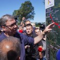 Vučić obilazi radove kod Bezdana na deonici brze saobraćajnice "Osmeh Vojvodine"