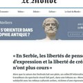 Apel više od 40 evropskih umetnika na sajtu Le Monde: U Srbiji sloboda mišljenja više ne postoji