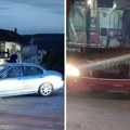 Žestok sudar u Kaluđerici: Povređeno dete iz autobusa, prednja strana auta skroz uništena