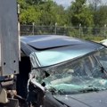 (Video) Od automobila ostala samo hrpa lima! Težak sudar sa kamionom kod Kvantaške pijace u Nišu: Na licu mesta jeziv prizor