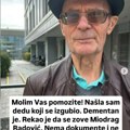 "Sve što zna je kako se zove, izgubio se" Fino obučeni gospodin našao se u neprilici, nek se javi porodica