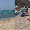 Srbi snimili jezivu scenu u Grčkoj: Deca vrištala u vodi - "Nije tornado, a napravio je haos na plaži" (Video)