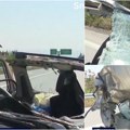 Teška saobraćajna nesreća kod Evzonija, ima mrtvih! Sudarili se kamion i automobil, saobraćaj paralisan (video)