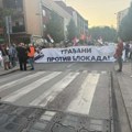 Blokiranjem ulica u Arandjelovcu održan SNS skup protiv blokada (VIDEO)