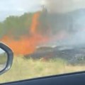 Požar kod niškog Aerodroma, vatrogasci na terenu