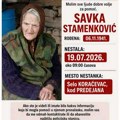 Nestala baka Savka Stamenković iz Koraševca kod Predajana